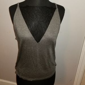 💞 2 X $10 Sale 💞 New black/gray H&M dressed up tank top- work top